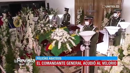 Efectivos acribillados en Porongo tendrán una ascenso y brindarán un seguro de vida para sus hijos