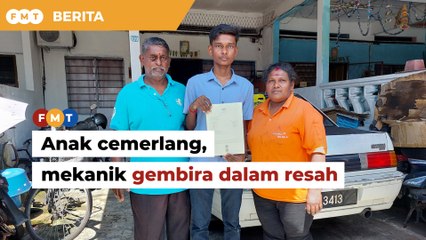 Anak dapat 8A SPM bakal ke menara gading, mekanik gembira dalam resah