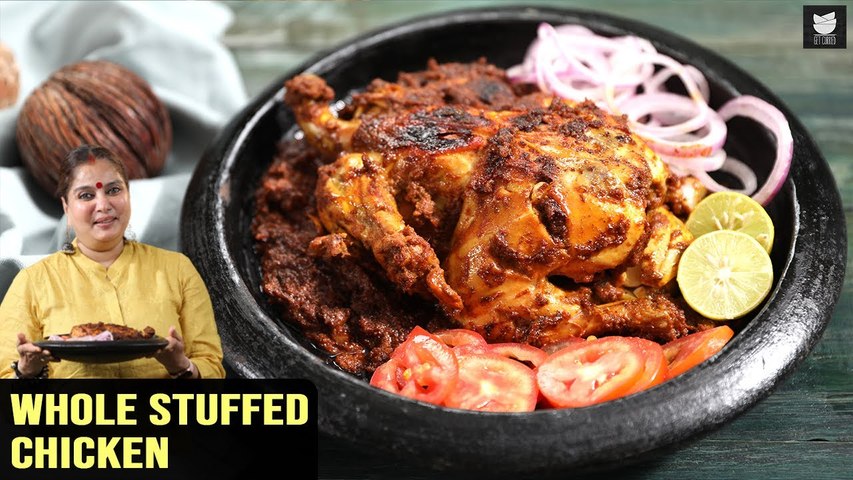 Whole Stuffed Chicken | Maharashtrian Bharli Kombdi | Indian Style Whole Chicken | Smita Deo