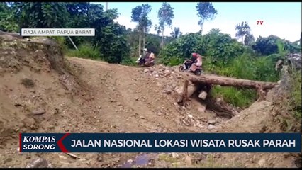 Jalan Nasional Ke Wisata Pengamatan Cendrawasih Di Raja Ampat Rusak