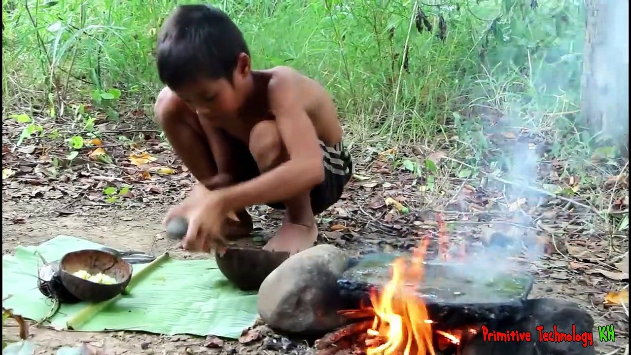 Grilled fish on a rock