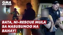 Bata, ni-rescue mula sa nasusunog na bahay! | GMA News Feed