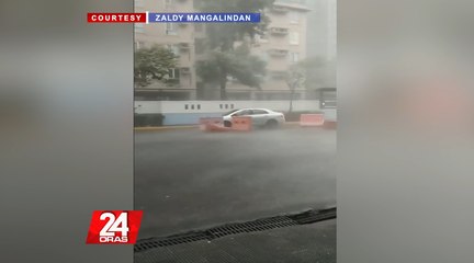Matinding hangin at ulan, nagdulot ng pangamba at pinsala sa ilang bahagi ng Maynila | 24 Oras