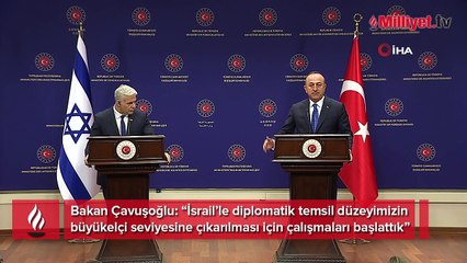Bakan Çavuşoğlu ve Lapid'den ortak basın toplantısı