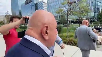 Adriano Galliani all'uscita dalla sede dell'Inter