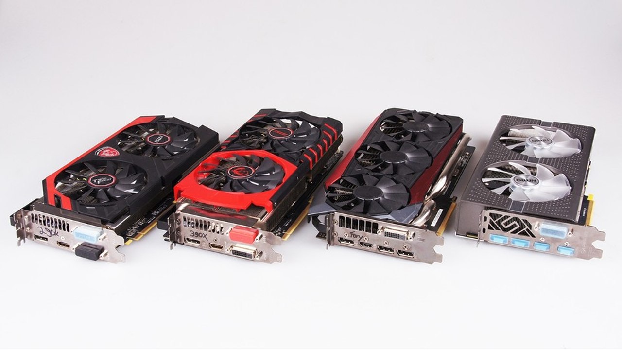 AMD Radeon Grafikkarten Vergleich - RX 580 gegen R9 Fury, R9 390X und R9 290X