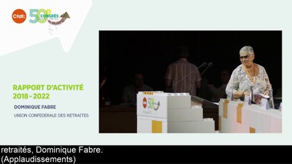 Intervention de Dominique Fabre pour la CFDT Retraités
