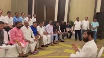 A national party lauded my decision: Eknath Shinde tells rebel MLAs | Watch