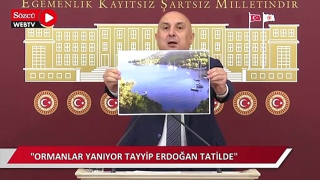 Marmaris yanıyor, Erdoğan Okluk Koyu'nda tatil yapıyor