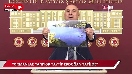 "Marmaris yanıyor, Erdoğan Okluk Koyu'nda tatil yapıyor"