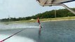 Elite Water-Skier Slalom Skiing