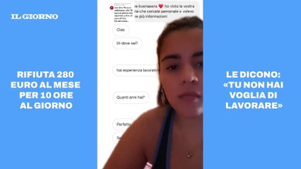 Napoli, rifiuta 280 euro al mese per 10 ore al giorno e le dicono: “Non hai voglia di lavorare”