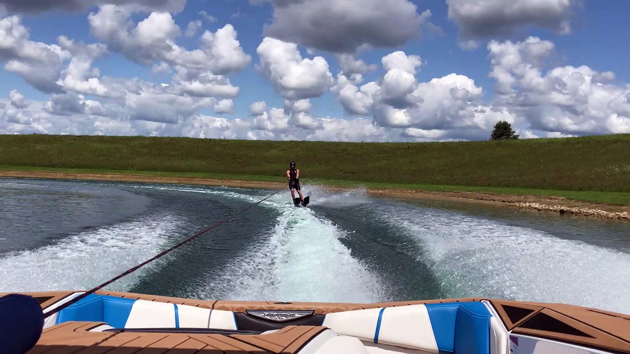 Water-Skier Gets Big Air on Massive Jump