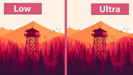 Firewatch - Alle Detailstufen im Grafik-Vergleich