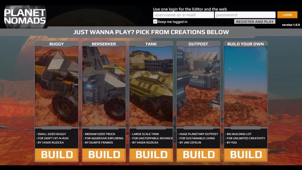 Planet nomads - guide zur editor-demo