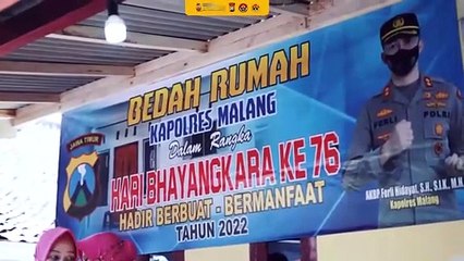 Kapolres Malang Bedah Rumah nenek di Wajak