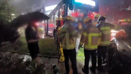 대전에서 만취 20대 운전자 버스 들이받아 3명 부상 / YTN