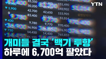 개미들 결국 '백기 투항'...하루에 6,700억 팔았다 / YTN