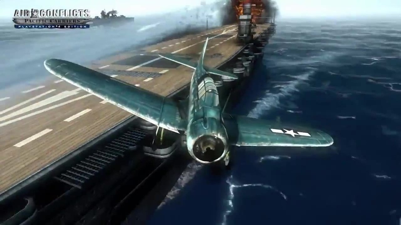 Air conflicts: pacific carriers - launch-trailer für ps4-version
