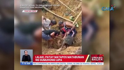 Lalaki, patay matapos matabunan ng gumuhong lupa sa Capiz | UB
