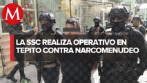 Realizan operativo contra el narcomenudeo en Tepito, CdMx