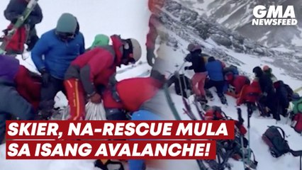Skier, na-rescue mula sa isang avalanche! | GMA News Feed