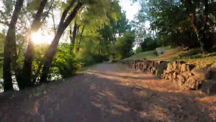 Wien am Rad: Donaukanalradweg Erdberger Steg morgens