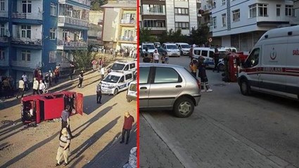 Drift yapan ehliyetsiz sürücüye, mahalleli hayatının dersini verdi: Aracı devirdiler