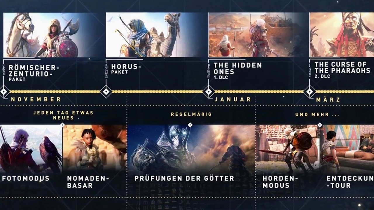 Assassin's Creed: Origins - Trailer zeigt die Season-Pass-Inhalte