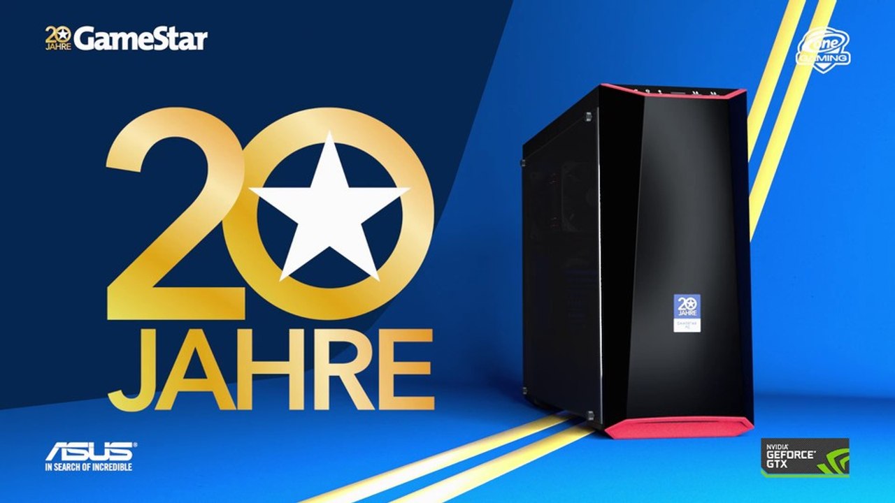 Gamestar-pc mit core i7 8700 und geforce gtx 1070 - limitierte 20 jahre jubiläumsedition im tv-spot