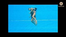 The moment swimmer Anita Alvarez was saved from drowning by her coach
