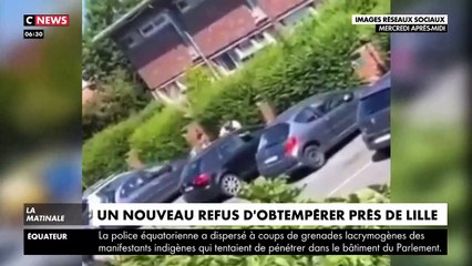 Les images choc d'un automobiliste qui refuse d'obtempérer à Hem, dans la métropole de Lille et renverse les policiers qui partent à sa poursuite
