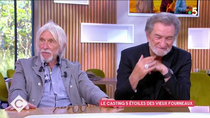 Pierre Richard et Eddy Mitchell dans l'émission "C à vous" sur France 5.