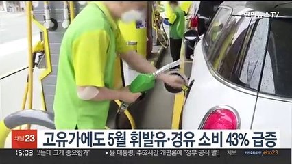 고유가에도 5월 휘발유·경유 소비량 43% 급증
