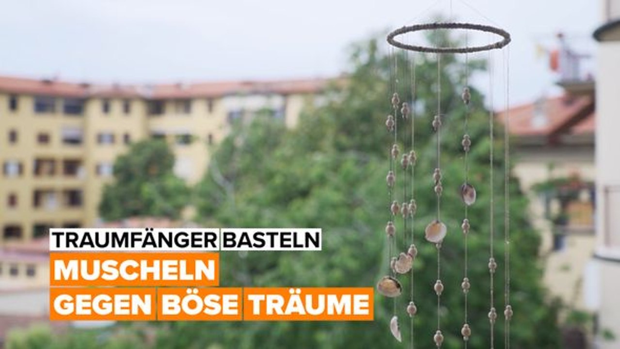 Ein muschel-traumfänger, der dich in der nacht beschützt