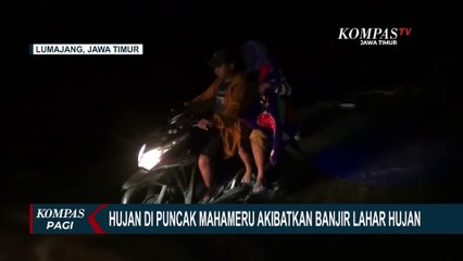 Banjir Lahar Semeru Meluap ke Jembatan, Warga Menunggu Hingga 1 Jam