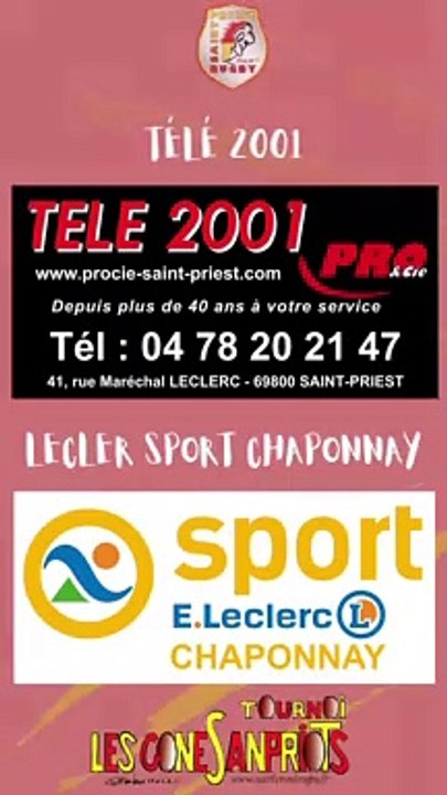 Remerciements partenaires tournoi Les Gones Sanpriots