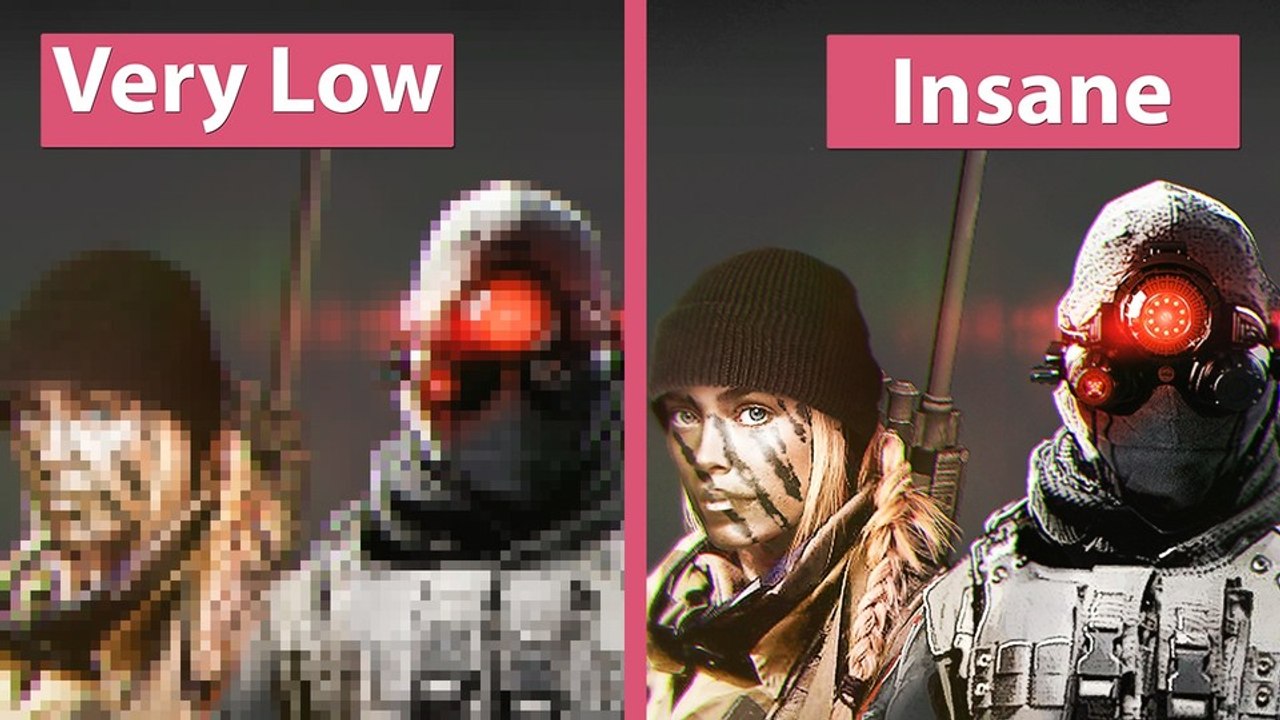 Act of Aggression - Niedrige, mittlere und hohe Details im Grafikvergleich