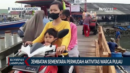 Jembatan Sementara Permudah Aktivitas Warga Pulau