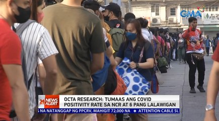 OCTA Research: Tumaas ang COVID positivity rate sa NCR at 6 pang lalawigan | 24 Oras News Alert
