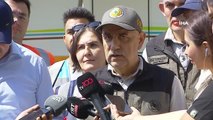 Tarım ve Orman Bakanı Kirişçi ve İçişleri Bakanı Soylu yangın bölgesinde açıklamalarda bulundu