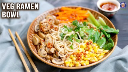 Veg Ramen Bowl Recipe | Easy Mushroom Broth For Ramen | How To Make Ramen | Tasty Meals | Bhumika