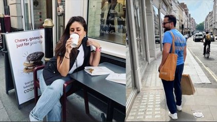Kareena Kapoor पति Saif Ali Khan के साथ London में मना रहीं vacation, Bebo का bag उठाते नजर आए सैफ