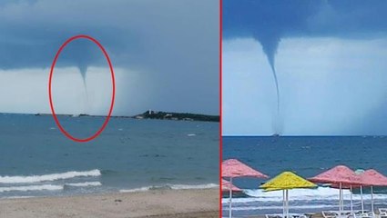 Kandıra'da 10 dakika boyunca etkili olan hortum büyük korku yarattı