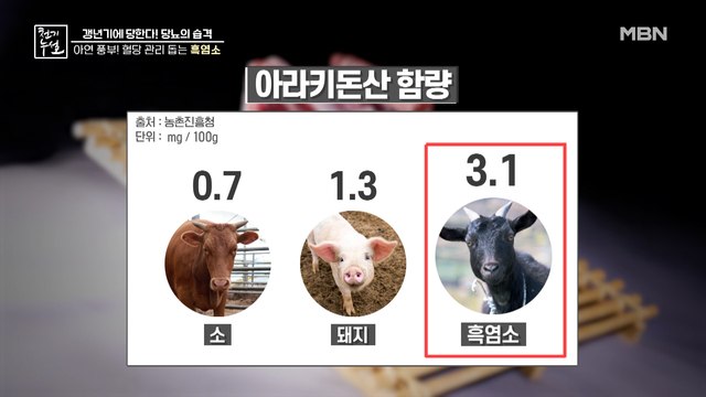 아연 풍부! 갱년기 혈당 관리 돕는 검은 보석 '흑염소'