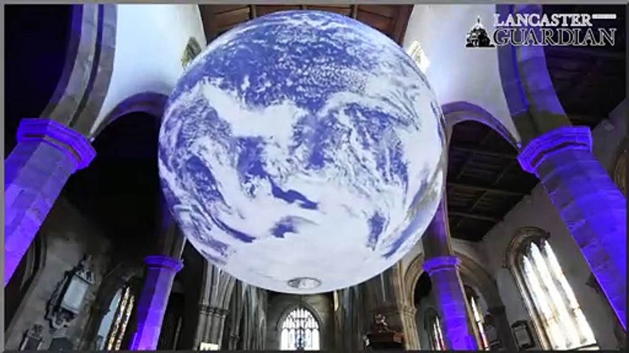 Luke Jerram's Gaia is on display in Lancaster Priory
