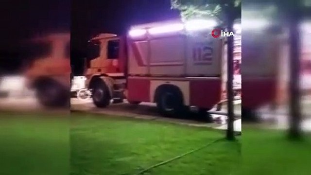 Palmiye ağacına takılan dilek balonu yangına sebep oldu