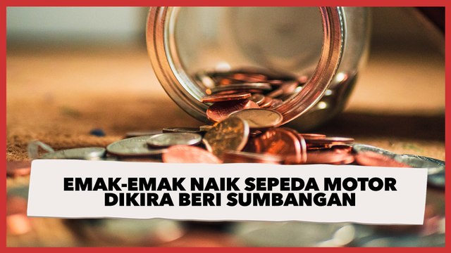 Aksi Emak-emak Naik Sepeda Motor Dikira Beri Sumbangan Malah Begini: Terbalik Bu