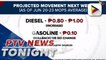 Price adjustments on fuel products expected next week