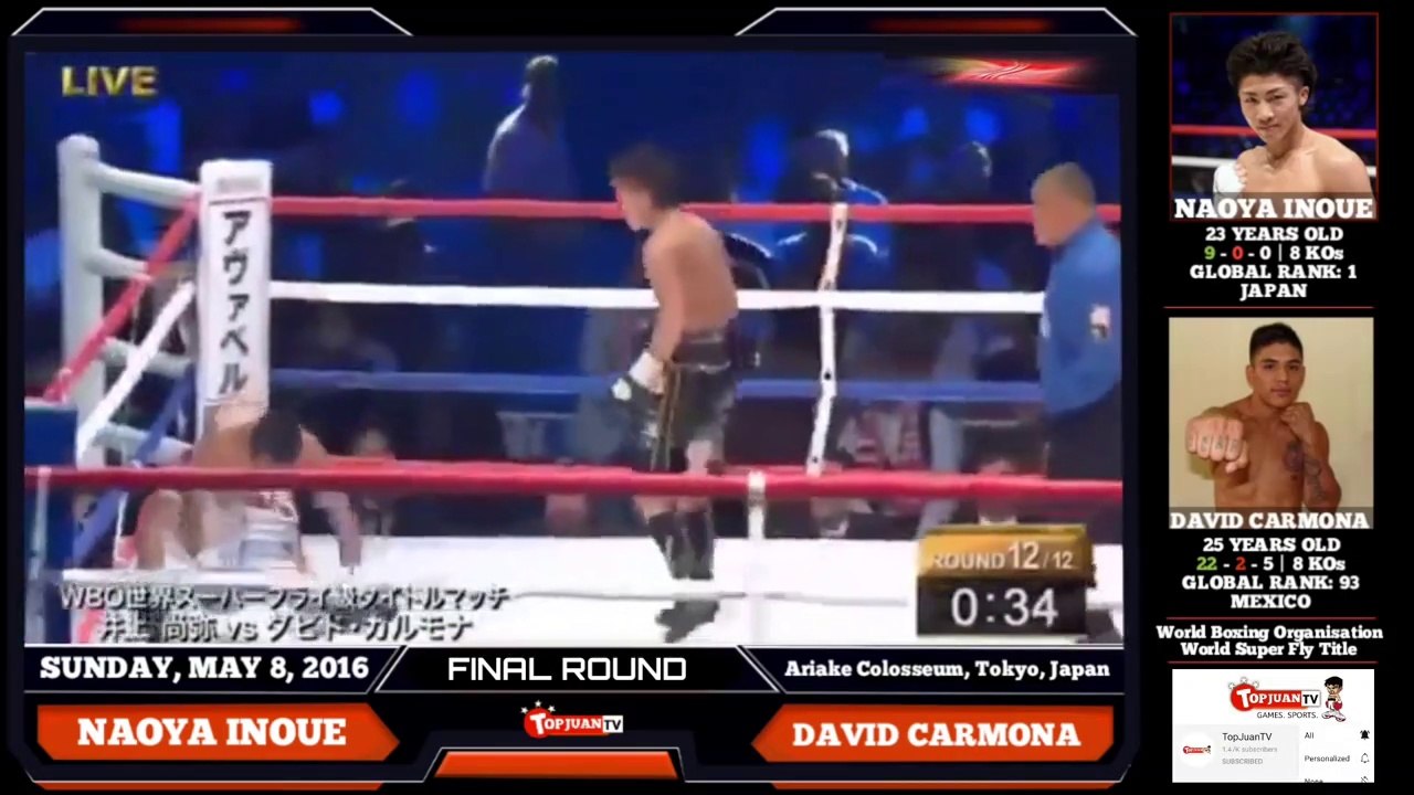 THROWBACK_ 井上 尚弥 Naoya Inoue VS David Carmona WBO World Super Fly Title Fight